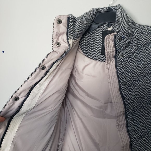 GAP | Gray Winter Warmth Tweed Herringbone Puffer Vest, Size Small - Picture 4 of 9